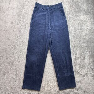 Mijeong Park High Rise Wide Whale Corduroy Pants Blue Womens XS 100% Cotton